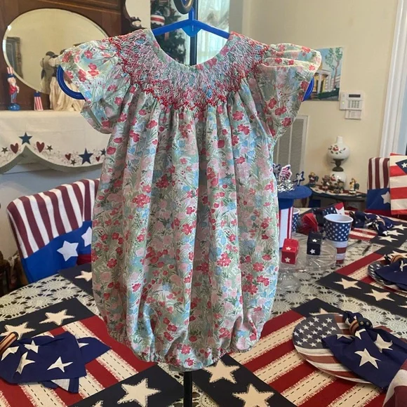 Isabel Garreton Smocked Infant Girls Romper size 24 months - Picture 8 of 16